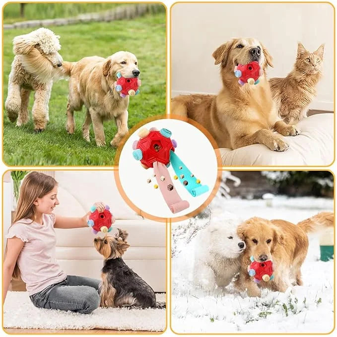 Dog Snuffle Ball-Interactive Puzzle Dog Toys Encourage Natural Foraging Skills Slow Feeder for Training and Stress Relief,...