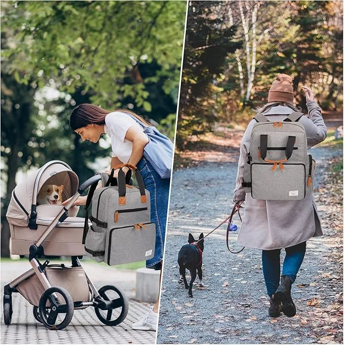 Modoker Dog Travel Bag, Airline Approved Backpack for Pet Accessories Organizer, Tote Weekend Bag with 2 Dog Food Storage ...