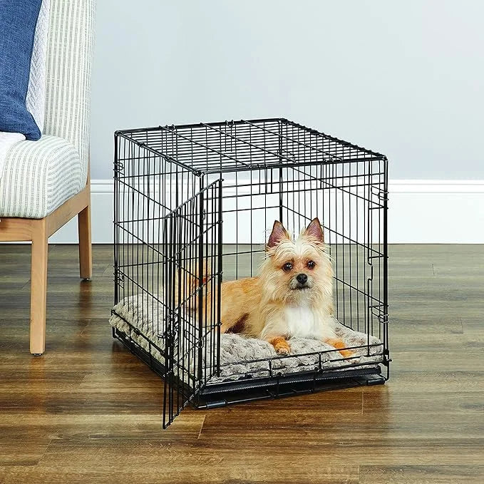 New World Newly Enhanced Single Door New World Dog Crate, Includes Leak-Proof Pan, Floor Protecting Feet, & New Patented F...