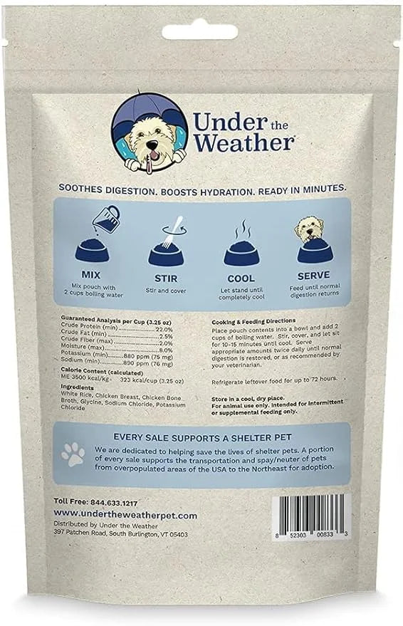 Under the Weather Bland Diet for Dogs | Easy to Digest for Sick Dogs |Always Be Ready| Contains Electrolytes - All Natural...