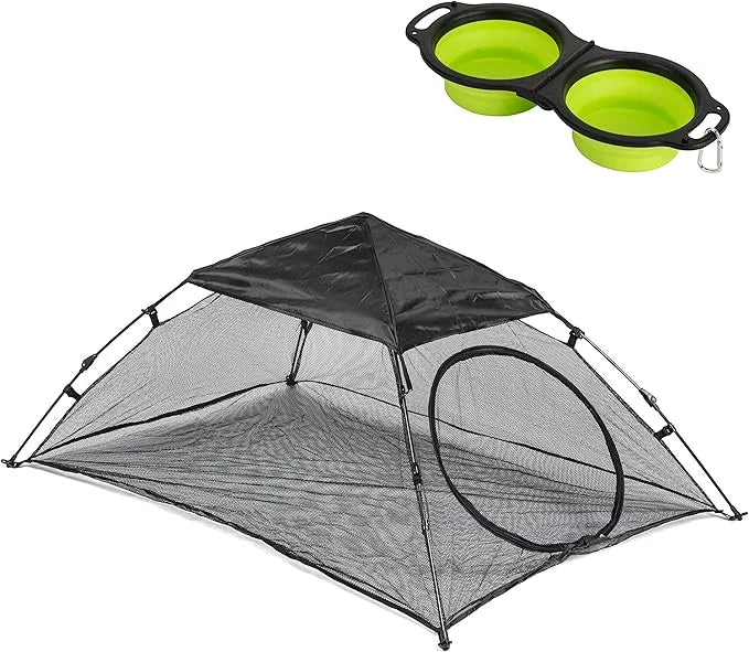 Cat Tent - Outdoor Mini Pet Play House - Portable Animal Enclosure with Securing Pegs and Carry Bag - Complete with Collap...