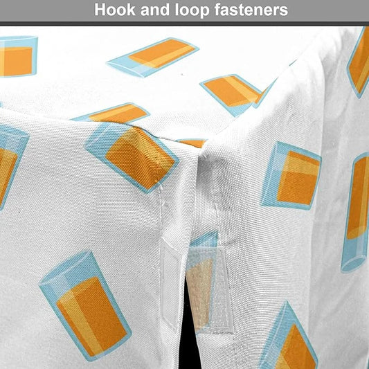 Lunarable Drinks Dog Crate Cover, Pattern of Fresh Orange Fruit Juice Scattered on a Plain Background, Easy to Use Pet Ken...