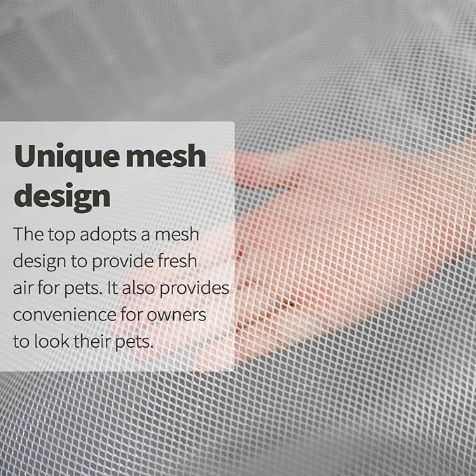 PJYuCien Dog Playpen Mesh Top Cover, Fits 36 Inch 4 Panels Regular Square Plastic Exercise Pet Pen, Adhesive Tape Connecti...