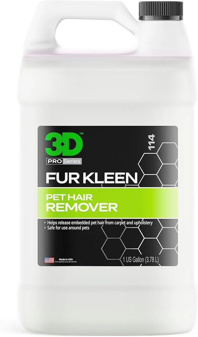 3D Fur Kleen - Pet Hair Remover & Cleaner - Loosens Embedded Pet Fur for Easy Removal - Safe for Carpets, Upholstery & Aut...