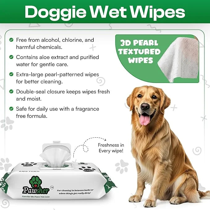 Ultimate Dog Wellness Pack: Fur Spray, Dental Care (Spray & Wipes), Paw Balm and Dog Wet Wipes - Product Image