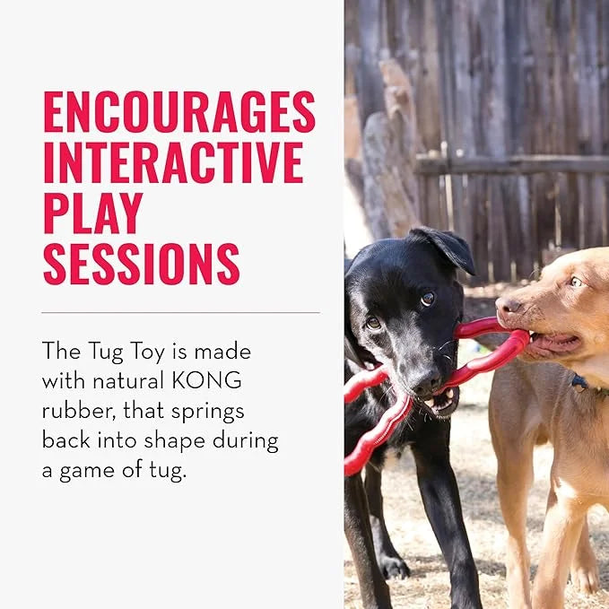 KONG Tug Toy - Dog Supplies for Tug of War - Natural Rubber Dog Toy for Outdoor & Indoor Playtime - for Medium/Large Dogs ...