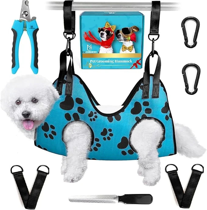 2025 7-in-1 - Dog Grooming Hammock - Cat Nail Clipper Hammock - Dog Grooming Harness - Dog Hammock for Nail Trim - Cat Gro...