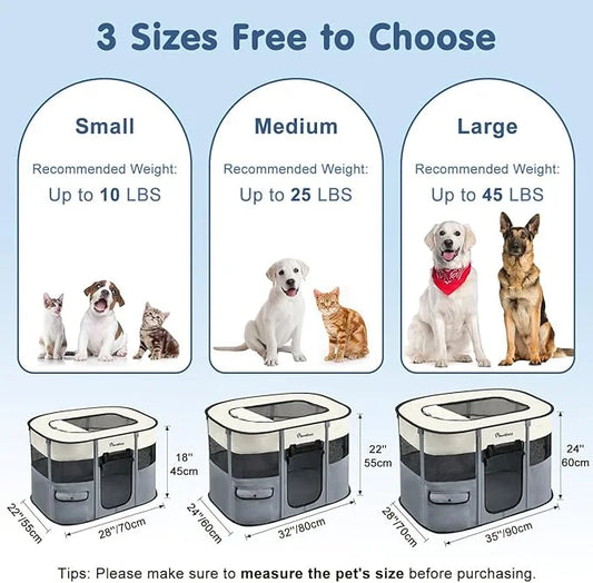 Dog Playpen, Portable Pet Playpen Cat PlayPen, 600D Oxford Dog Kennel Tent Crate, Waterproof&Breathable, Indoor Outdoor Tr...