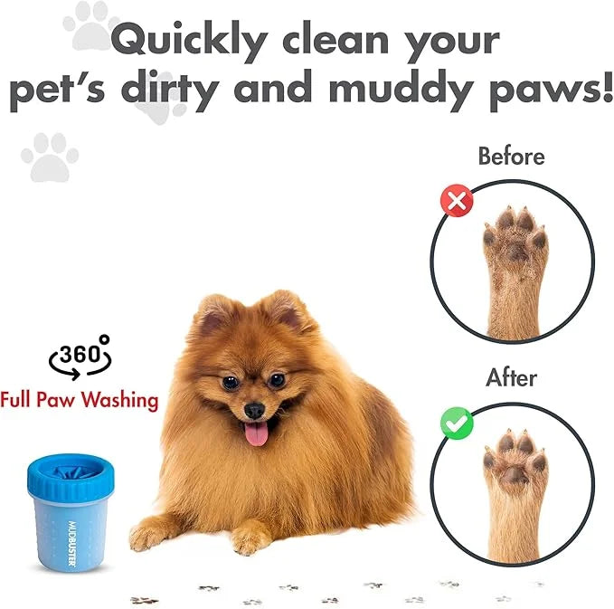 Dexas Small Dog Paw Cleaner, Pro Blue, Paw Washer for Dogs, Premium Quality Pet Supplies and Dog Accessories - Product Image