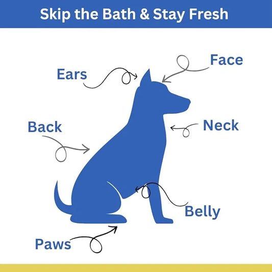 Best BARKIN' Wipes with Free Mesh Bag - Dog Wipes for Paws Ears and Butt - Micellar Aloe Scented Travel Friendly Puppy Wip...
