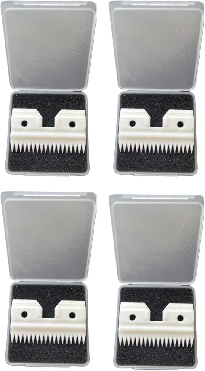 XCEL Ceramic Coarse Pet Replacement Cutter Blade Compatible with Fast-Feed, Andis, Oster A5, and Walh KM Series (4 Pack) -...