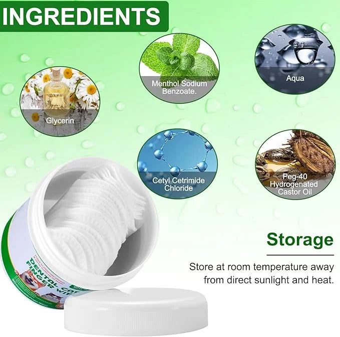 Teeth Cleaning Wipes for Dogs & Cats, Reduces Plaque & Freshens Breath Finger Wipes, Disposable Gentle Cleaning & Gum Care...