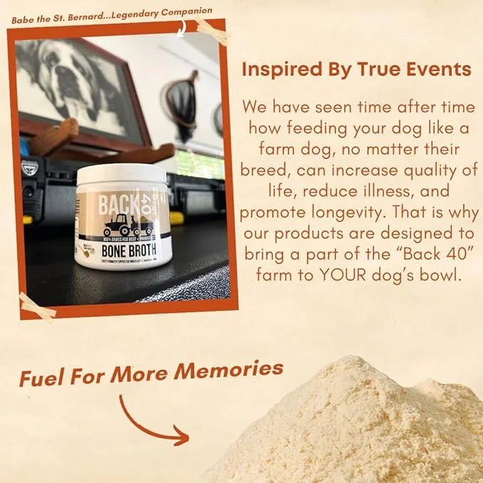 Grass-Fed Beef Bone Broth Powder for Dogs with Probiotics, Chondroitin & Glucosamine – Supports Gut Health, Joint & Immune...