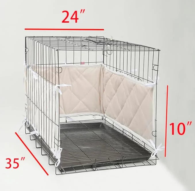 Apricot Dog Crate Training Pads - Tail Protector Bumpers, 36"X24"X10" - Product Image