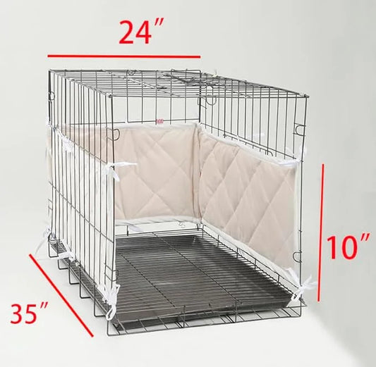 Apricot Dog Crate Training Pads - Tail Protector Bumpers, 36"X24"X10" - Product Image