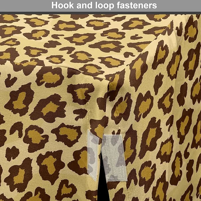 Lunarable Animal Print Dog Crate Cover, Digitally Generated Spots Classic Leopard Skin Graphic, Easy to Use Pet Kennel Cov...