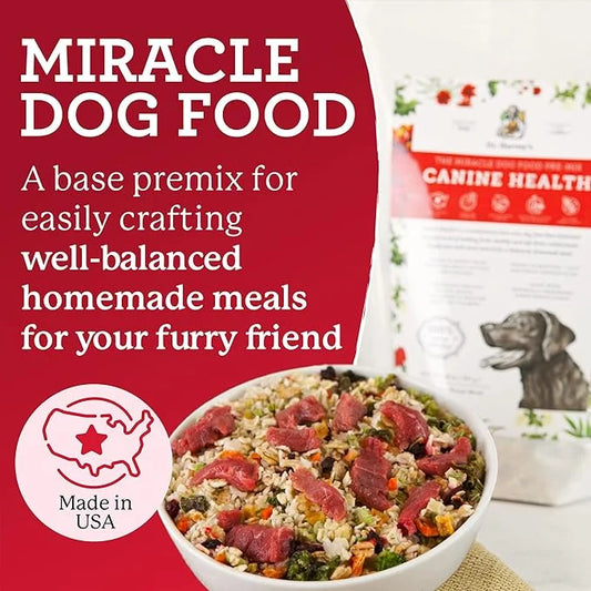 Dr. Harvey's Canine Health Miracle Dog Food, Human Grade Dehydrated Base Mix for Dogs with Organic Whole Grains and Vegeta...