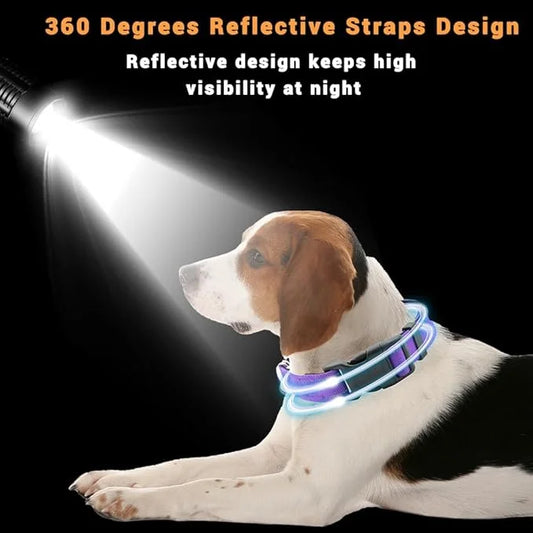 2 Pack Reflective Dog Collar with Safety Locking Buckle, Adjustable Soft Breathable Comfortable Nylon Pet Collar for Small...