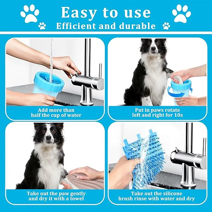Qianruida Dog Paw Cleaner Cup, Soft Silicone, Portable, Easy to Clean, Removes Mud and Dirt, Grooming Accessory for Home, ...