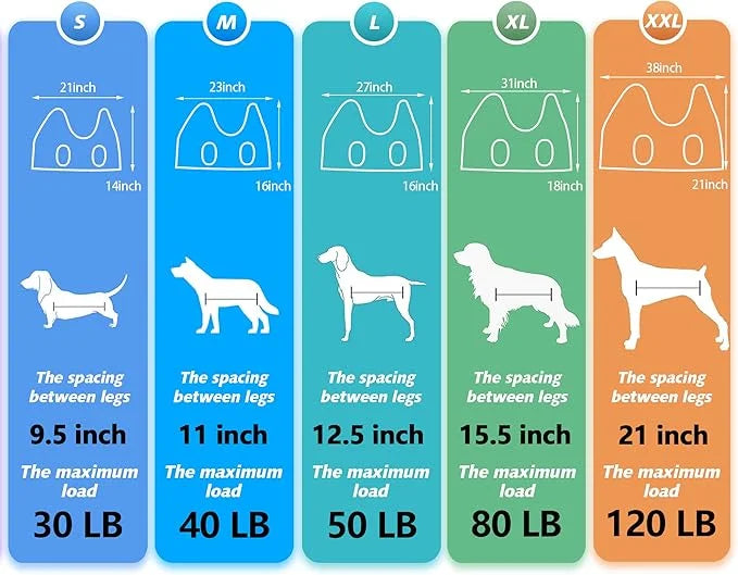 Pet Dog Grooming Hammock Harness for Grooming (XL 80lb), Dog Sling Holder for Clipping Nails with Clippers, Pet Comb - Pro...