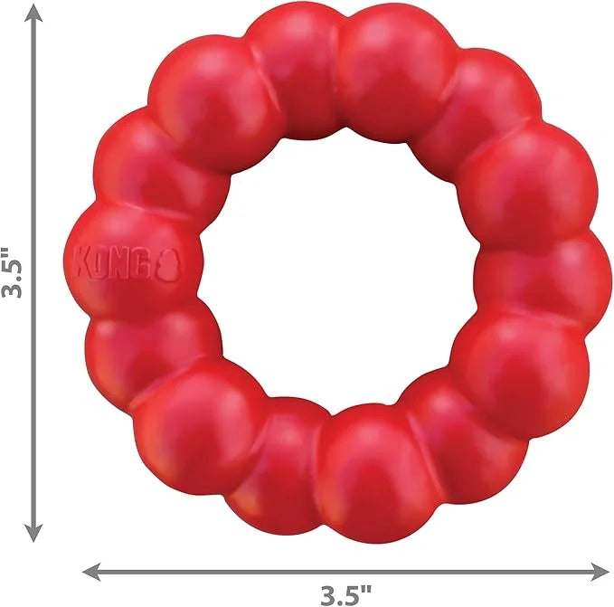 KONG Ring - Natural Rubber Ring Toy for Healthy Chewing Habits - Chew Toy Supports Dog Dental Health - Dog Toy Supports In...