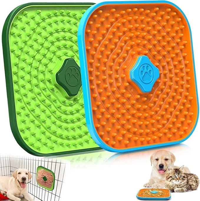 HOPET Licking Mat for Dogs, Dog Crate Lick Mats Slow Feeder,Dog Cage Training Tools Pet Licking Mat Slow Feeder for Peanut...