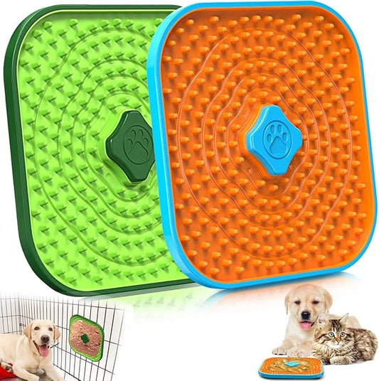 HOPET Licking Mat for Dogs, Dog Crate Lick Mats Slow Feeder,Dog Cage Training Tools Pet Licking Mat Slow Feeder for Peanut...