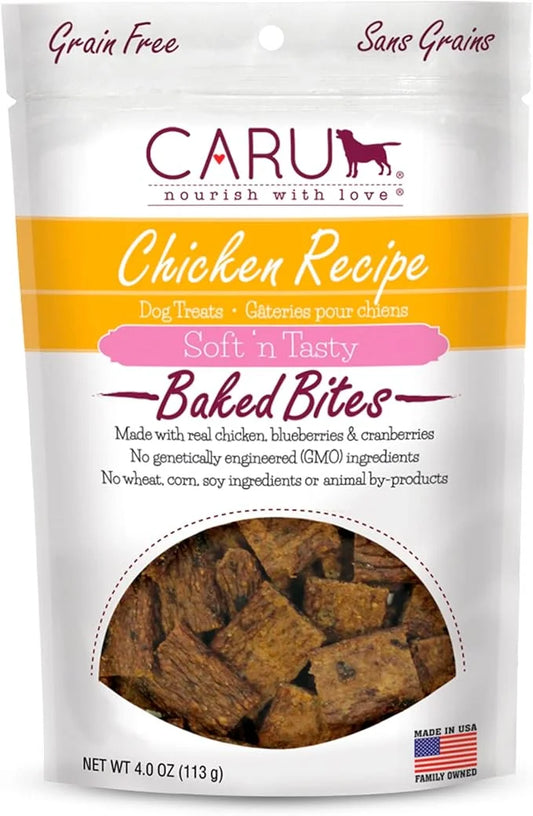 CARU - Soft 'n Tasty Baked Bites - Chicken Bites Dog Treats - Flavorful Training Treats - 4 oz - Product Image