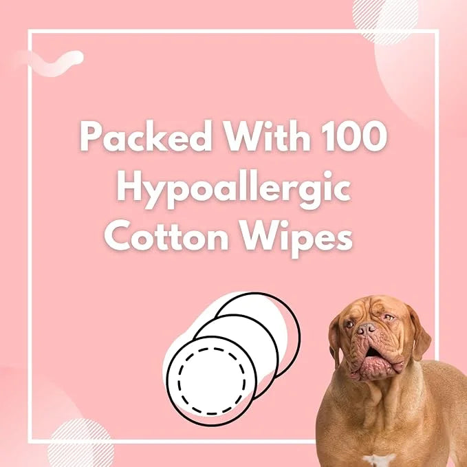 Wrinkle Wipes for Dogs | Bulldog, French Bulldog, Pug, English Bulldog | Cleans & Soothes Wrinkles, Folds, Tear Stain, Tai...
