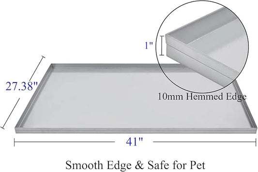 47x29.13x1 Replacement Tray for Dog Crate, Galvanized, Chew-Proof and Crack-Proof Dog Kennel Tray Replacement - Product Image