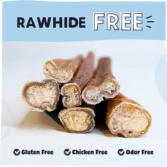 Pawstruck All-Natural 7" Bully Sticks for Dogs - Best Long Lasting, Rawhide Free, Low Odor & Grain Free Dental Chew Treat ...