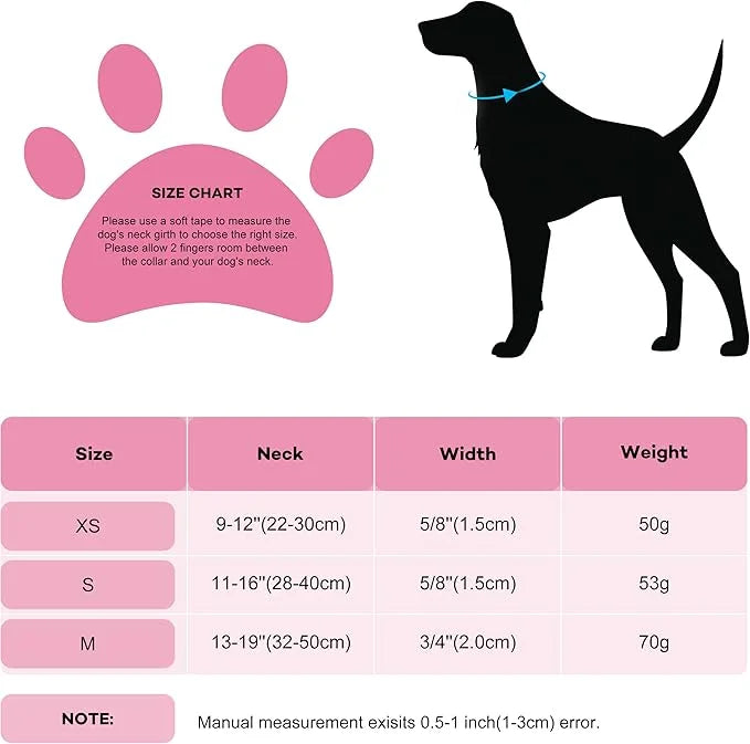 Bling Dog Bow Tie Collar for Puppy Small Dogs and Cats, Cute Pink Girl Dog Collar with Bow for Daily Walking or Holiday Pa...