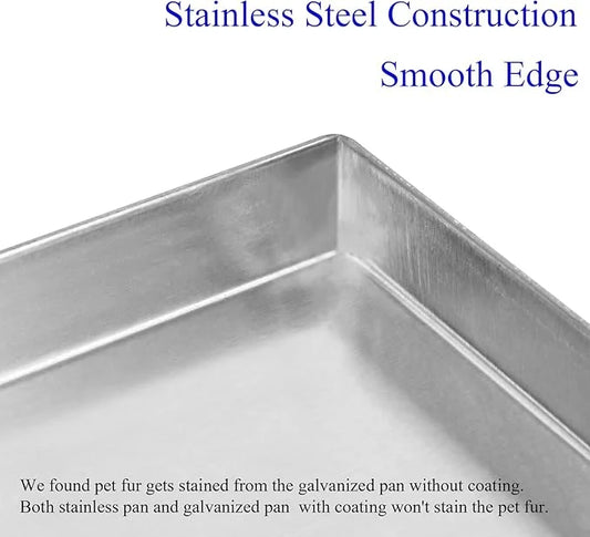 41x27.38x1 Replacement Tray for Dog Crate, Stainless Steel, Chew-Proof and Crack-Proof Dog Kennel Tray Replacement - Produ...