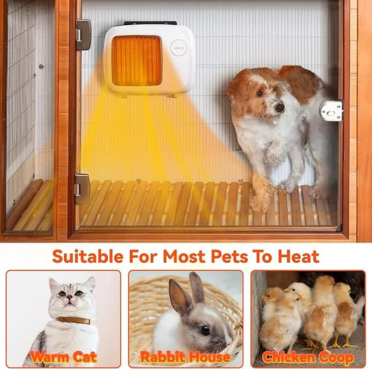 Dreyoo Dog House Heater with Thermostat, Pet House Heater with 6FT Anti Chew Cord and Safe Overheat Protection, 2 Heating ...