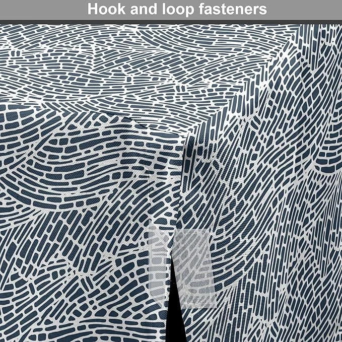 Ambesonne Abstract Dog Crate Cover, Monochromatic Design Mosaic Look Artistica Ocean Waves Repetition, Easy to Use Pet Ken...