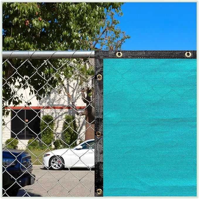 ColourTree 5' x 8' Turquoise Custom Size Shade Cloth with Grommets - 90% Sunblock, Durable Mesh Fabric Tarp for Dog Kennel...