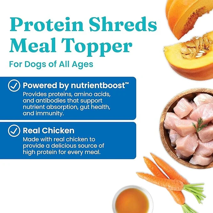 Solid Gold Dog Food Topper - 12 Pack Protein Shreds Wet Dog Food Topper w/Chicken & Carrots - High Protein Meal Toppers fo...