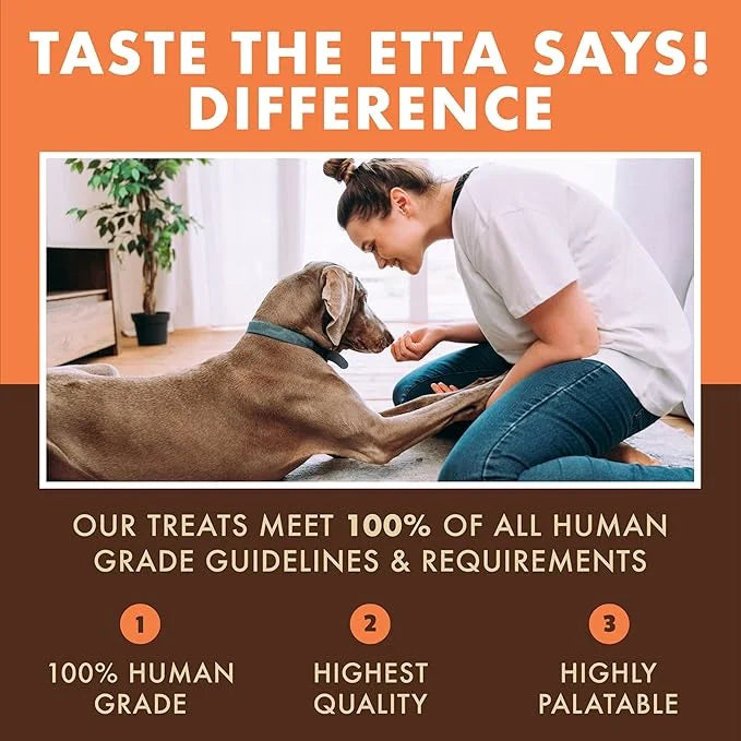 etta says! Variety Pack Snack Bars - Pork + Bacon - Turkey + Bacon - Premium All Natural Meat Treats for Dogs - Human Grad...