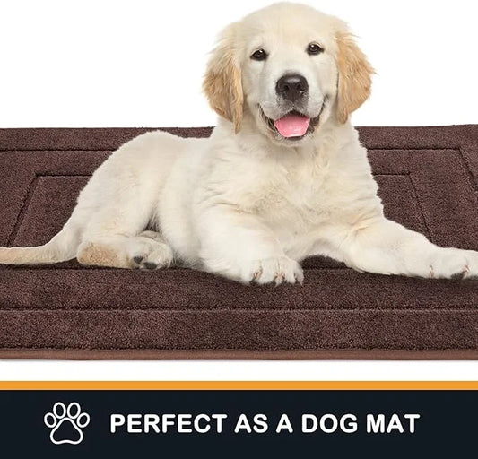PURRUGS Dirt Trapper Door Mat 34" x 59.5", Non-Slip/Skid Machine Washable Entryway Area Rug, Dog Door Mat, Super Absorbent...