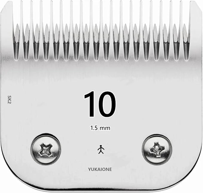 #10 Dog Cat Clipper Blade - SK2 High-Hardness Steel, Fits Andis, Oster, Wahl - 1/16" Cut for Precise Trims - Product Image