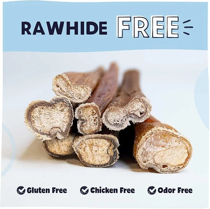 Pawstruck All-Natural 12" Bully Sticks for Dogs - Best Long Lasting, Rawhide Free, Low Odor & Grain Free Dental Chew Treat...