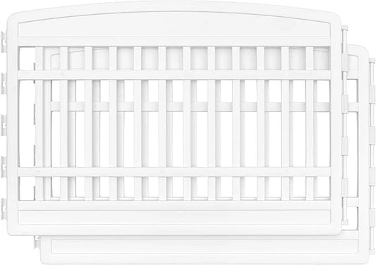 IRIS USA 24" 2-Panel Add-On Panels, Pet Dog Puppy Playpen, Foldable, Customizable, White - Product Image