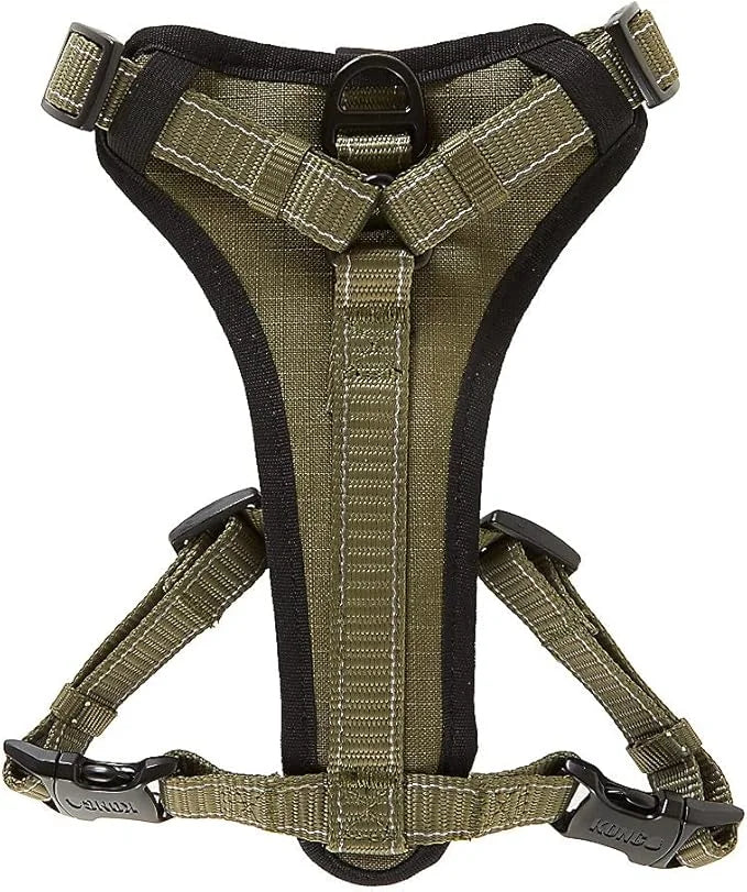KONG Max Ultra Durable Neoprene Padded Chest Plate Dog Harness Offered by The Barker Company (Green, XL) - Product Image