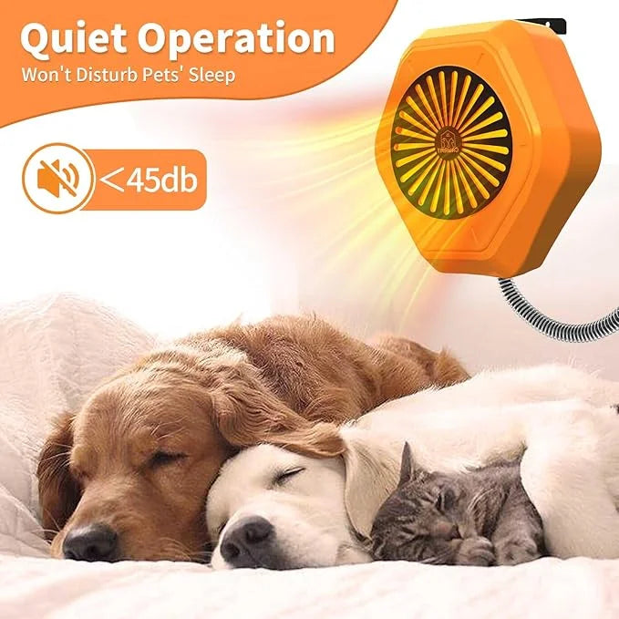 Neighborhood Dog House Heater 50W, Three Gears Adjustable Temperature, Wall Mount, Anti Chew Cord, Waterproof Control, Ove...