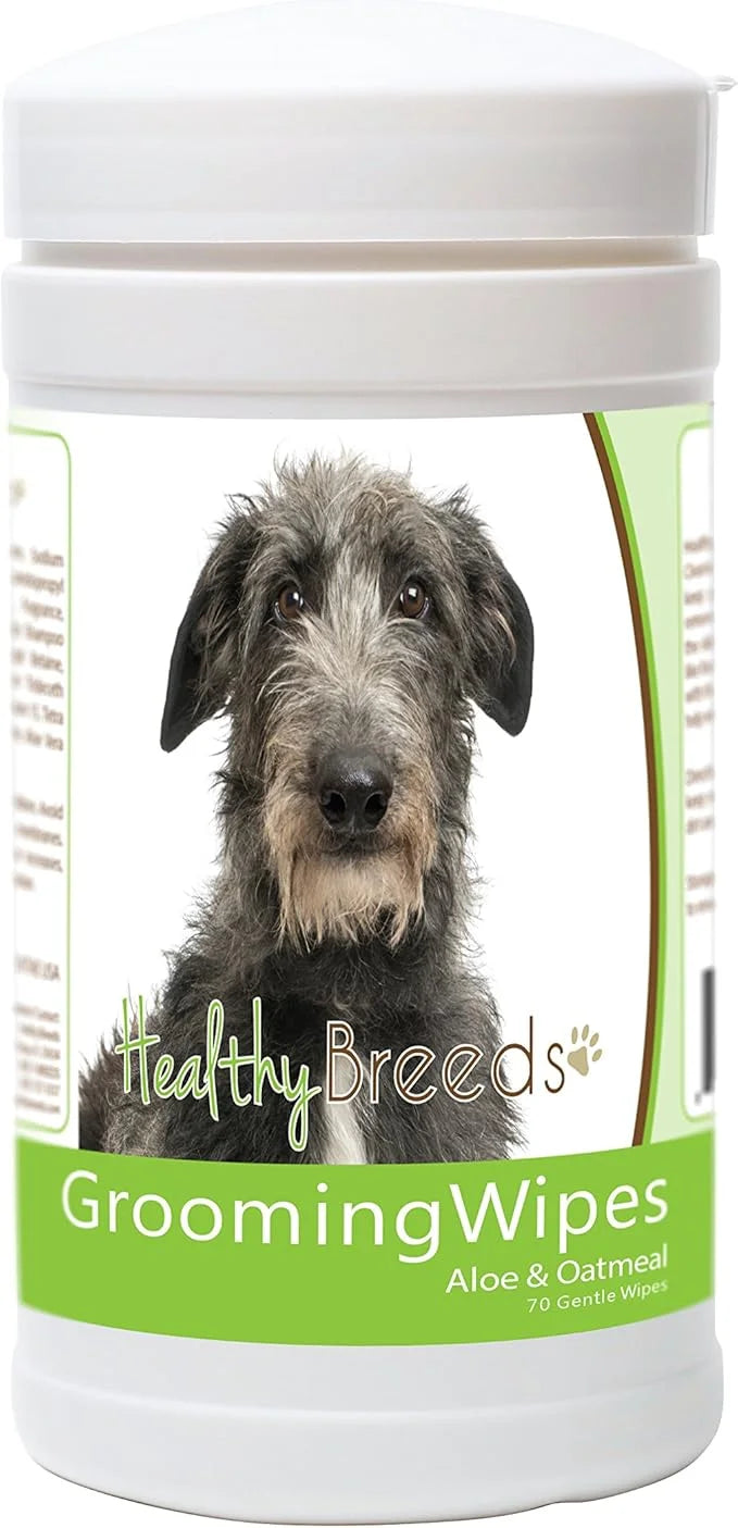 Healthy Breeds Scottish Deerhound Grooming Wipes 70 Count - Product Image