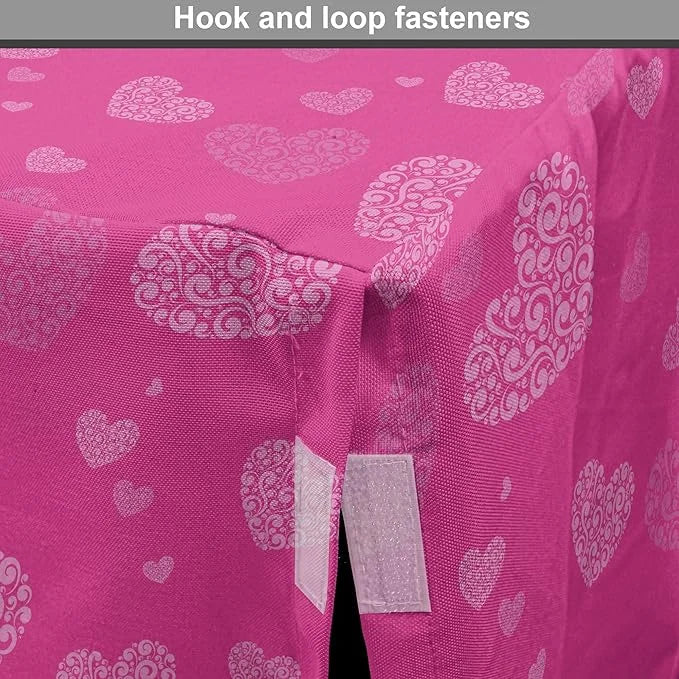 Lunarable Love Dog Crate Cover, Romantic Theme Abstract Heart Shapes Valentines Day 14th February Design, Easy to Use Pet ...