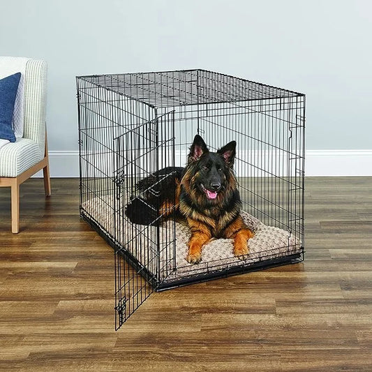 New World Newly Enhanced Single Door New World Dog Crate, Includes Leak-Proof Pan, Floor Protecting Feet, & New Patented F...