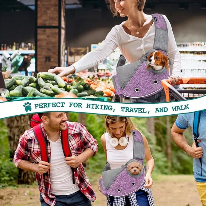 PetAmi Dog Sling Carrier for Small Dogs, Puppy Carrier Sling Purse, Dog Bags For Traveling, Carrying Bag to Wear Medium Ca...