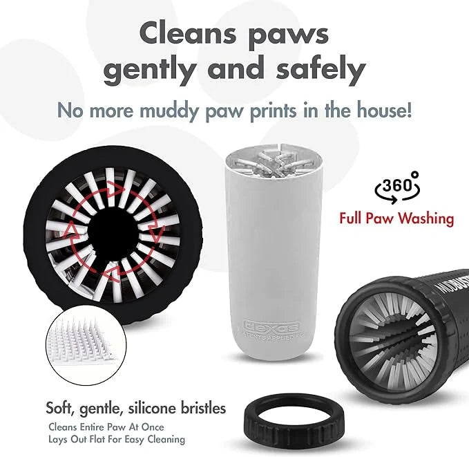 Dexas Medium Dog Paw Cleaner, Matte Black - Premium Quality Pet Supplies and Dog Accessories - Easy to Use and Clean MudBu...