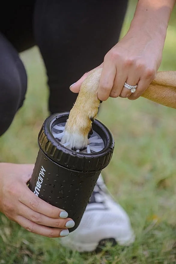 Dexas Medium Dog Paw Cleaner, Matte Black - Premium Quality Pet Supplies and Dog Accessories - Easy to Use and Clean MudBu...